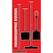 5S Supplies 5S Housekeeping Shadow Board Broom Station Version 10 - Red Board / Black Shadows  With Broom HSB-V10-RED-KIT - alternate 1
